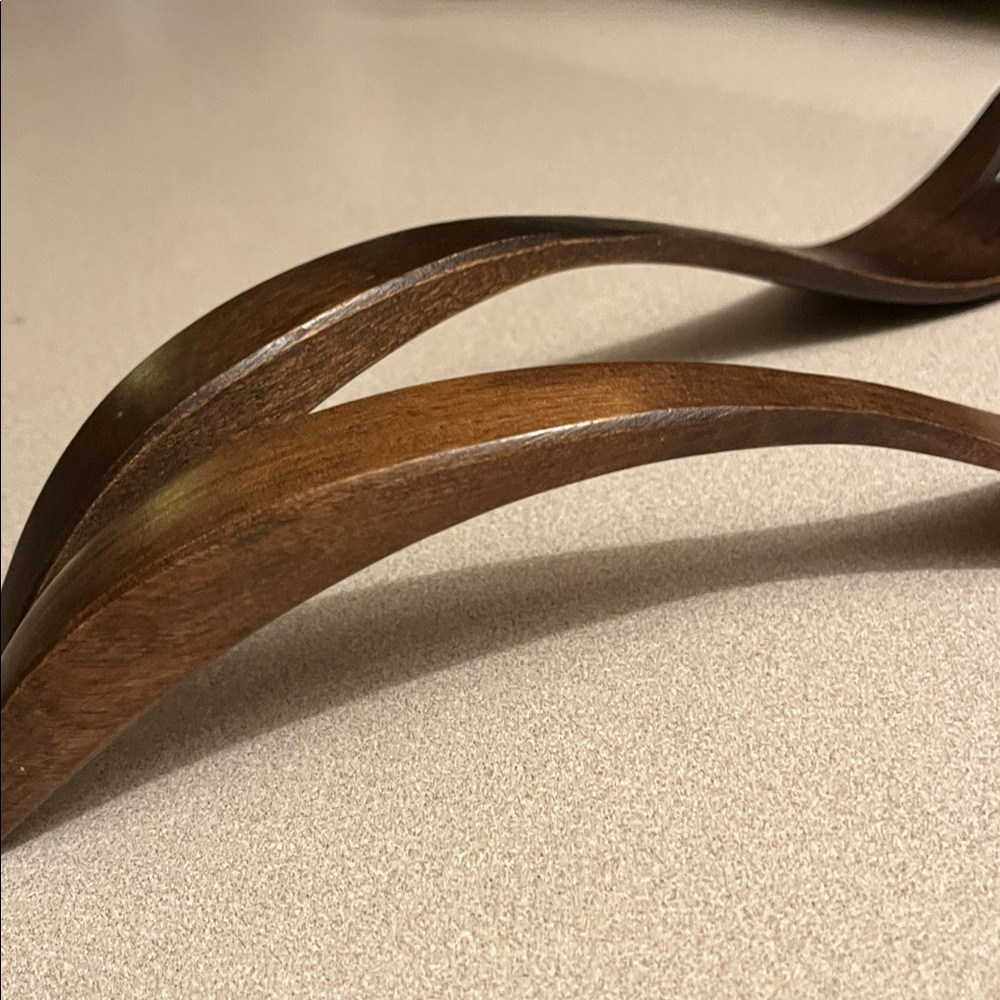 Vintage Wooden Salad Serving Set - Picture 3 of 4